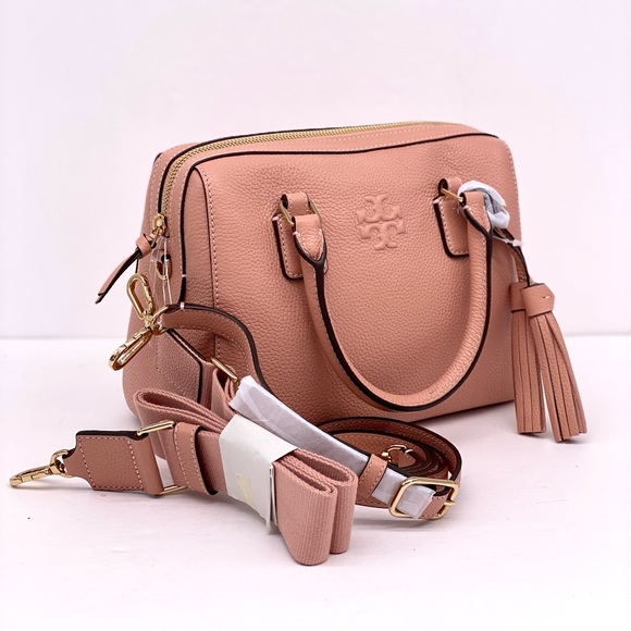 NeW! Tory Burch Thea Web Small Satchel Crossbody - Picture 4 of 15